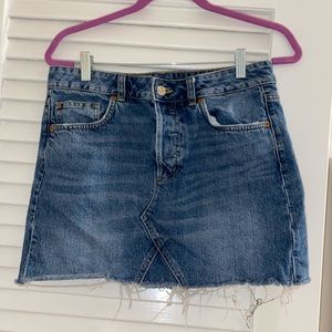 Denim mini skirt